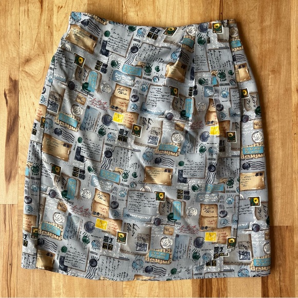 Vintage 90s vintage 100% Silk Mail Wrap Skirt - Picture 2 of 14